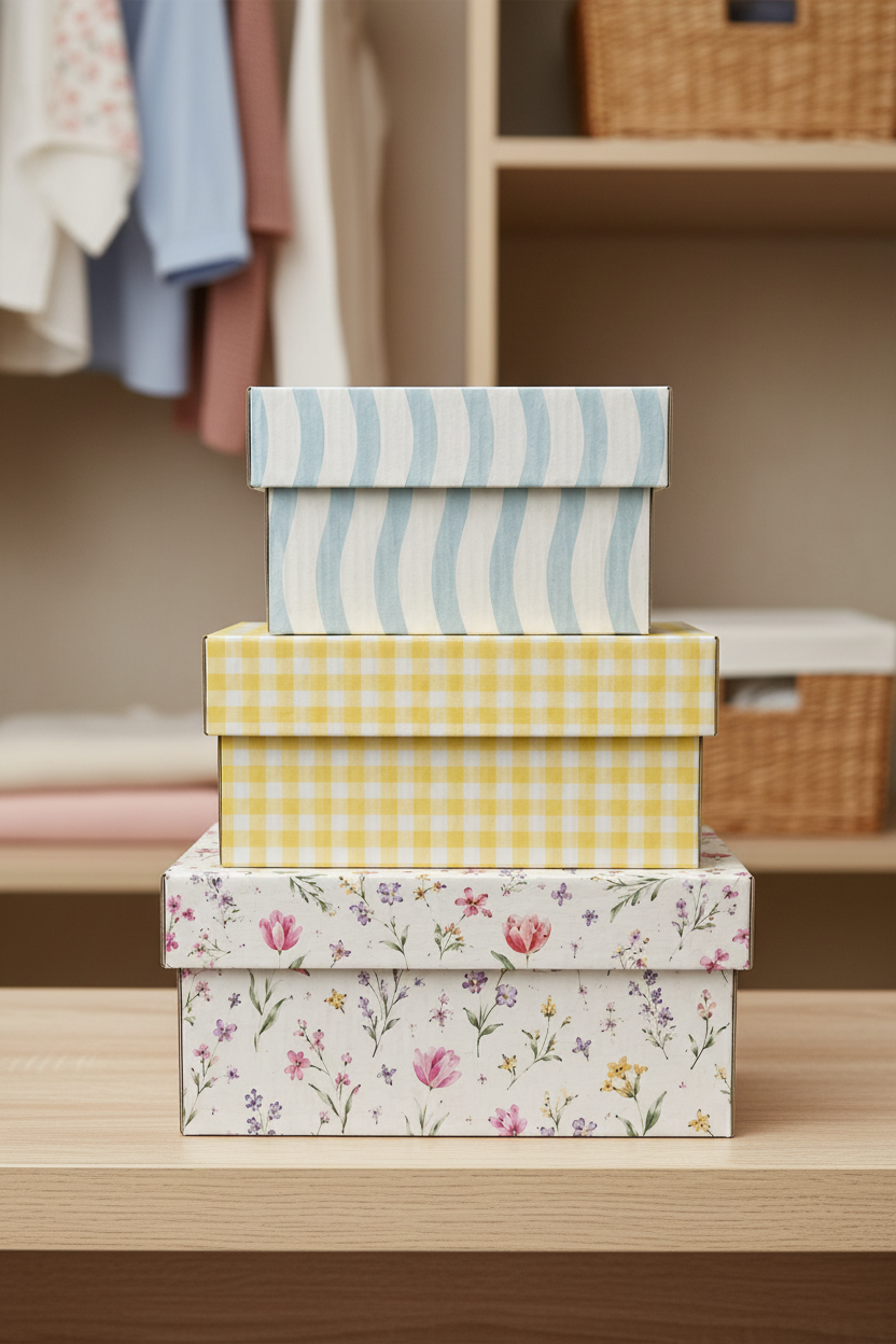 Sunny Celebrations Collection - Reusable Gift Box Set with Lid, Nested Gift Boxes, Plastic-Free Luxury Gift Wrapping Alternative