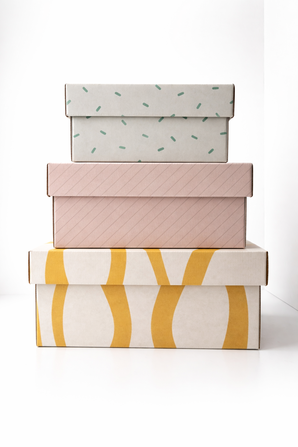 Everyday Celebrations Collection - Reusable Gift Box Set with Lid, Nested Eco-Friendly Gift Boxes, Plastic-Free Luxury Packaging